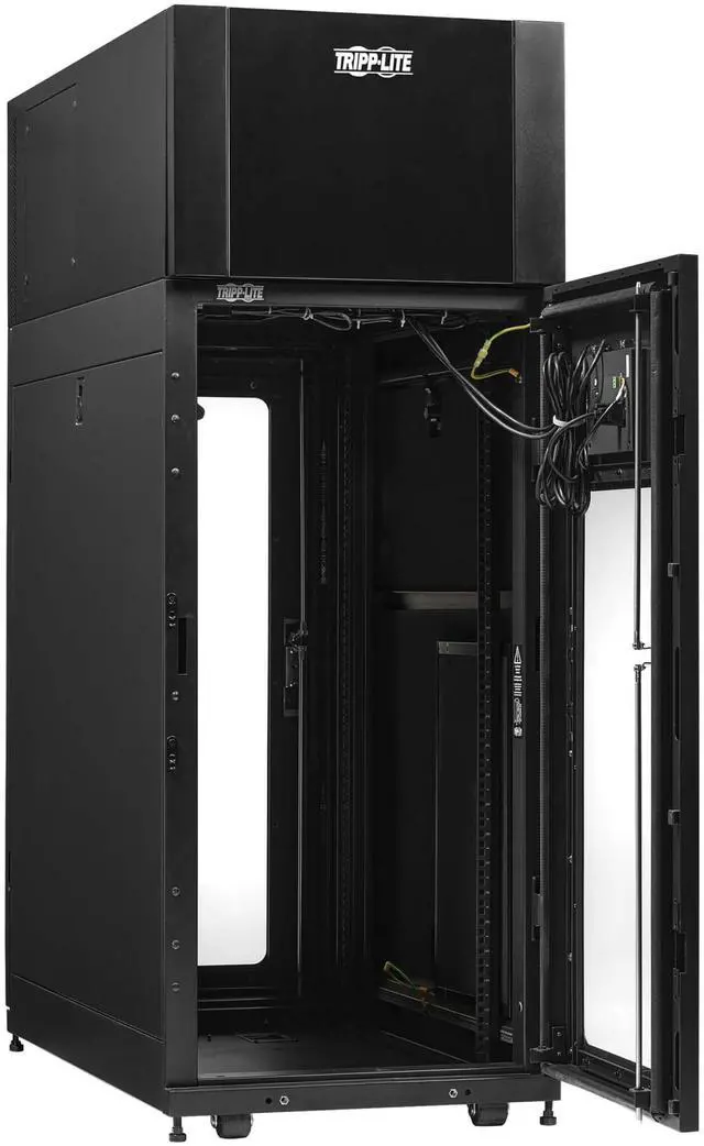 Alt view image 6 of 6 - Tripp Lite SRCOOL3KTP33U series SmartRack 33U Standard-Depth Self-Cooling Rack Enclosure with 3.5kW (12kBTU) Top-of-Rack Air Conditioner