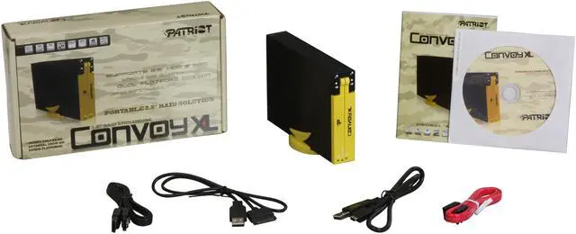 Alt view image 6 of 6 - Patriot PCXL25SR Raid 0, 1, JBOD USB 2.0 / eSATA Convoy XL RAID Enclosure