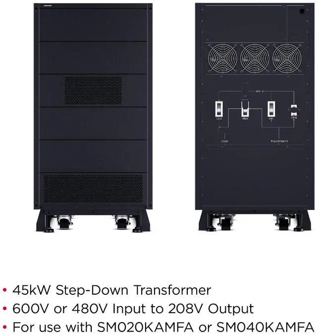 Alt view image 6 of 8 - CyberPower MBC45ITCT 3-Phase Modular UPS Hardware, Step-down transformer: 10kW - 45kW, Power conversion 600V or 480V 3phase from utility to 208V 3phase output