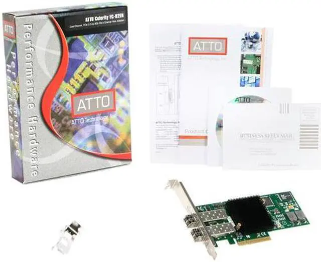 Alt view image 5 of 5 - ATTO CTFC-82EN-000 PCI-Express 2.0 x8 Fibre Channel Dual-Channel 8Gb/s Fibre Channel PCIe 2.0 Host Bus Adapter