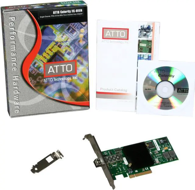 Alt view image 5 of 5 - ATTO CTFC-81EN-000 PCI Express 2.0 x8 Fibre Channel Single-Channel 8Gb/s Host Adapter
