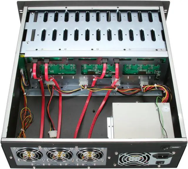 Alt view image 5 of 7 - Habey DS-1220E RAID 0, 1, 5, and JBOD 12 3.5" Drive Bays eSATA 12-bay 3U Rackmount Storage System w/ PCIe Hardware RAID Controller