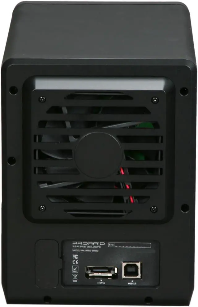 Alt view image 4 of 5 - Mediasonic HFR2-SU2S2 RAID 0 / 1 / 3 / 5 / 10 USB 2.0 eSATA PRORAID Box 4 Bay Raid Enclosure with eSATA