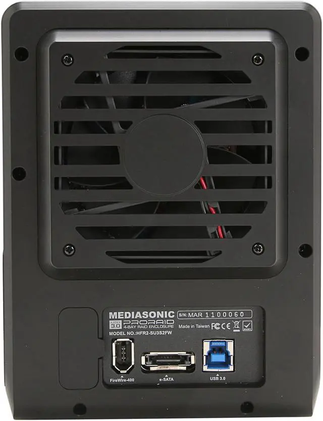 Alt view image 5 of 7 - Mediasonic HFR2-SU3S2FW Raid 0 (Spanning) JBOD  Raid 0 (Stripping)  Raid 1 (Mirroring)  Raid 3 (Stripped set with dedicated parity)  Raid 5 (Striped set with distributed parity)  Raid 10 (Mirroring + Striping) 4 3.5" Drive Bays USB 3.0  eSA
