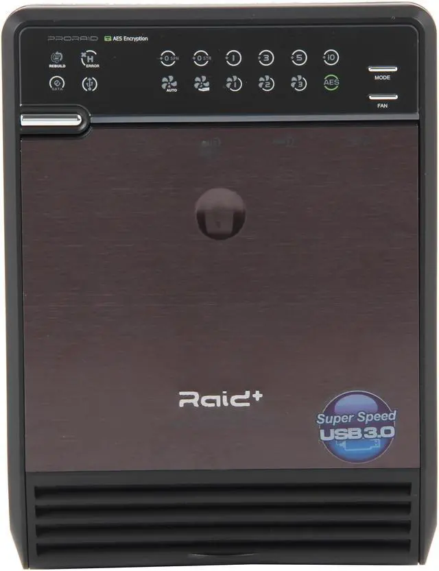 Alt view image 2 of 6 - Mediasonic SmartShield HFR2-ASU3S2 RAID 0/1/3/5/10, JBOD 4 3.5" Drive Bays USB 3.0 / eSATA 4-Bay RAID External Hard Drive Enclosure