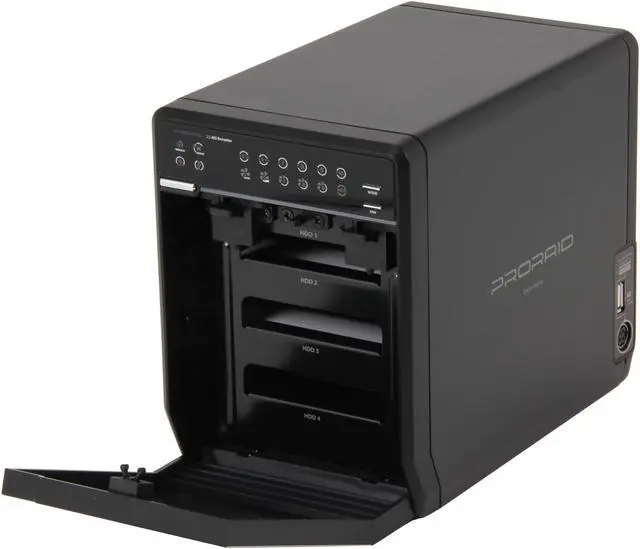 Alt view image 5 of 6 - Mediasonic SmartShield HFR2-ASU3S2 RAID 0/1/3/5/10, JBOD 4 3.5" Drive Bays USB 3.0 / eSATA 4-Bay RAID External Hard Drive Enclosure