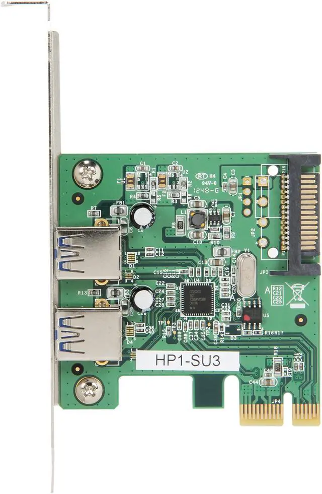 Alt view image 3 of 6 - Mediasonic HP1-SU3 USB 3.0 2 Port External USB 3.0 PCI Express Card - LINUX Software RAID supported