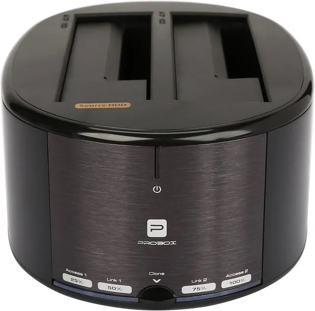 Alt view image 2 of 6 - Mediasonic HUR2-SU3 2 3.5" USB 3.0 UASP ProBox Dualbay Docking Station 2.5"/3.5" HDD / Clone Function