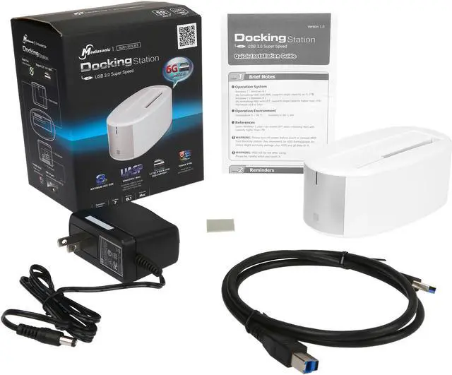 Alt view image 4 of 4 - Mediasonic USB3.0 UASP HUR1-SU3-WT 2.5" / 3.5" SATA HDD Station