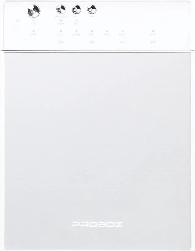 Alt view image 2 of 7 - Mediasonic HF7-SU3S3-WT 4 x 3.5" Drive Bays e-SATA, USB 3.0 ProBox SATA III Hard Drive Enclosure