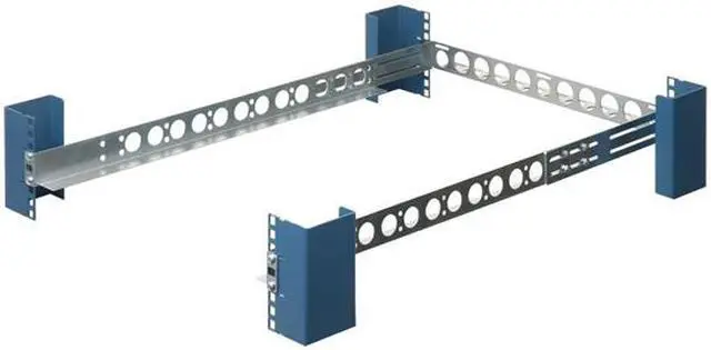 Main image of RackSolutions 1U Universal Rail with 24" Depth and Wirebar - Adjustable Mounting Depth (10" - 31.5") - Compatible with Dell, HP, IBM, Apple Servers