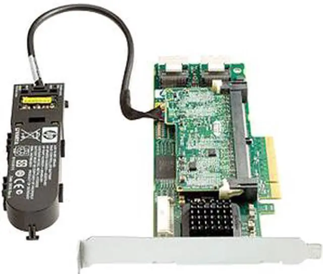 Alt view image 2 of 2 - HP 578230-B21 PCI Express 2.0 x8 Low Profile SATA / SAS Smart Array P410/512 FBWC 2-ports Controller