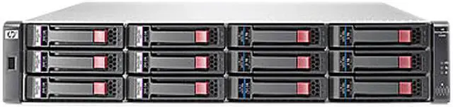Main image of HP P2000 G3 AW593B RAID 0/1/3/5/6/10/50 12 3.5" Drive Bays 6 Gb/sec SAS (4) Ports per controller MSA Dual Controller LFF Modular Smart Array System