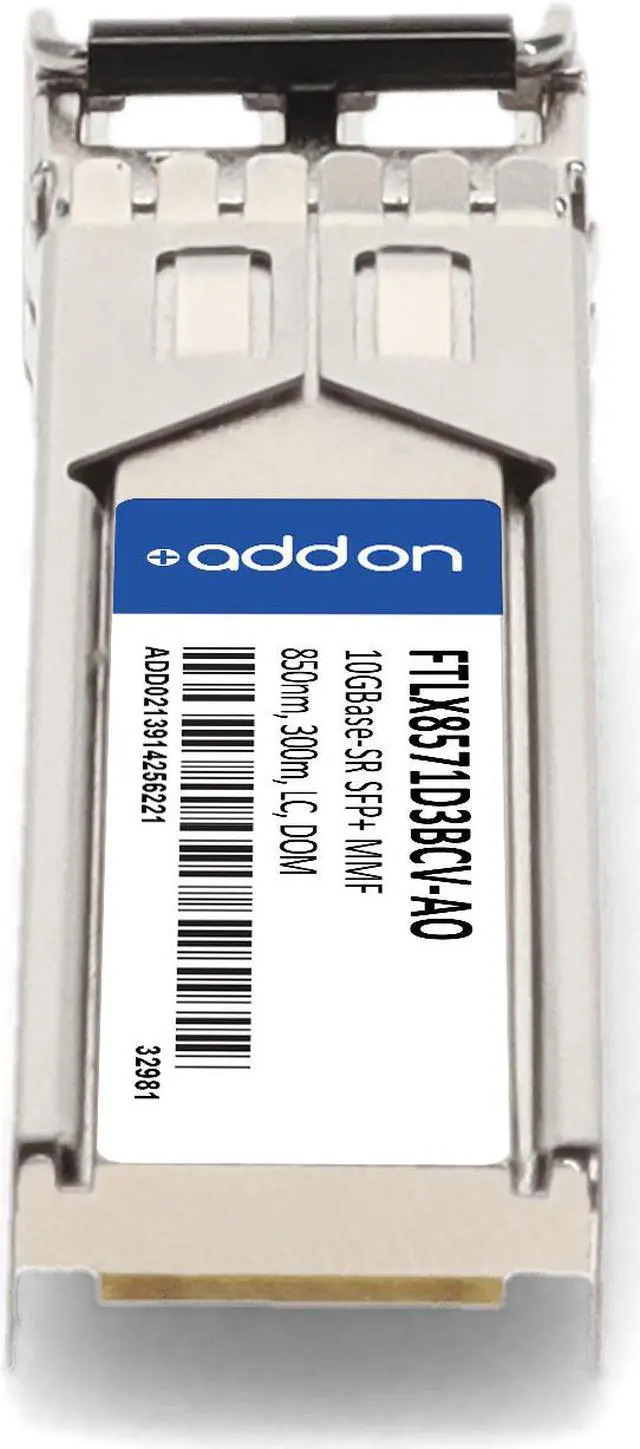 Alt view image 4 of 8 - Finisar® FTLX8571D3BCV Compatible TAA 10GBase-SR SFP+ Transceiver (MMF, 850nm, 300m, LC, DOM)