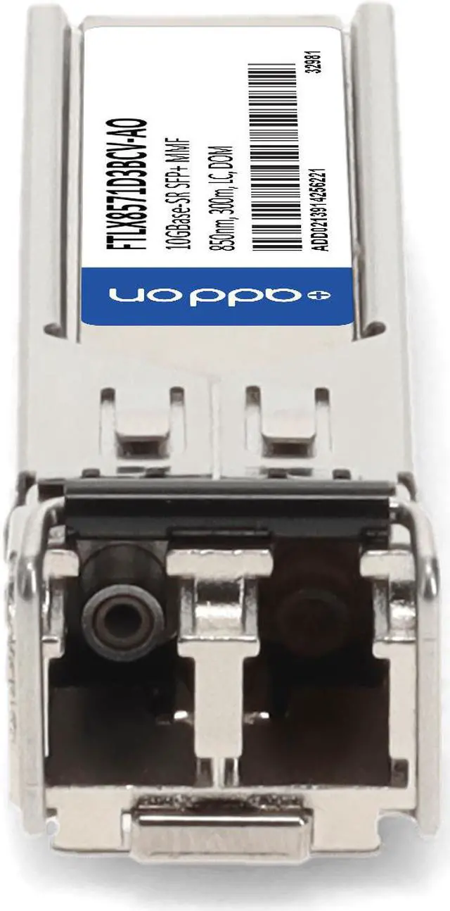 Alt view image 8 of 8 - Finisar® FTLX8571D3BCV Compatible TAA 10GBase-SR SFP+ Transceiver (MMF, 850nm, 300m, LC, DOM)