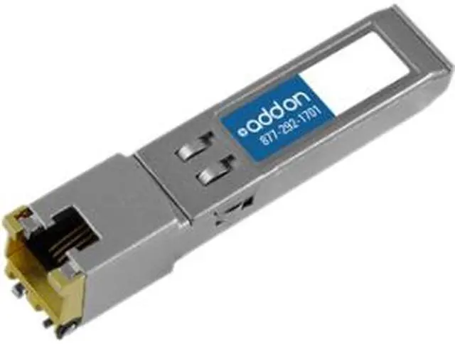 Main image of AddOn Cisco SFP-GE-T Compatible 1000Base-TX SFP Transceiver (Copper, 100m, RJ-45)