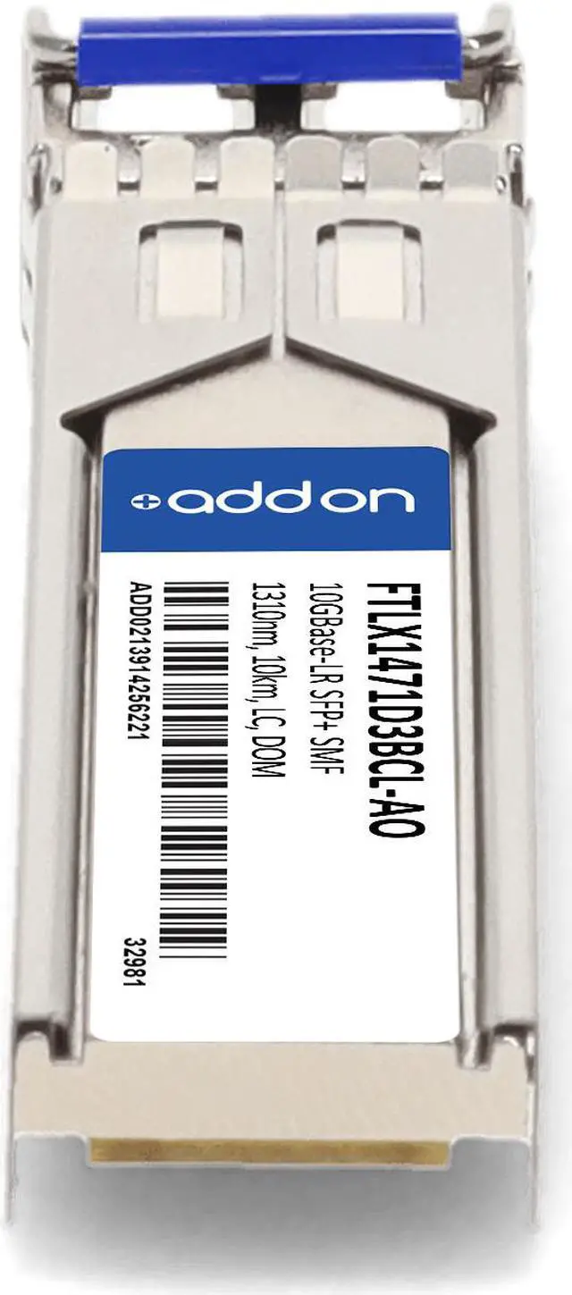Alt view image 4 of 8 - Finisar® FTLX1471D3BCL Compatible TAA 10GBase-LR SFP+ Transceiver (SMF, 1310nm, 10km, LC, DOM)