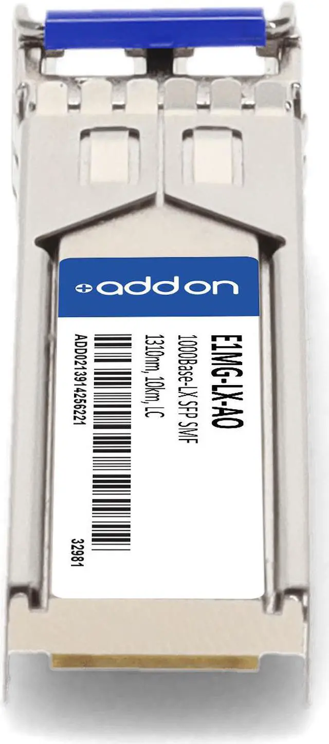 Alt view image 4 of 8 - Brocade® (Formerly) E1MG-LX Compatible TAA 1000Base-LX SFP Transceiver (SMF, 1310nm, 10km, LC, DOM)