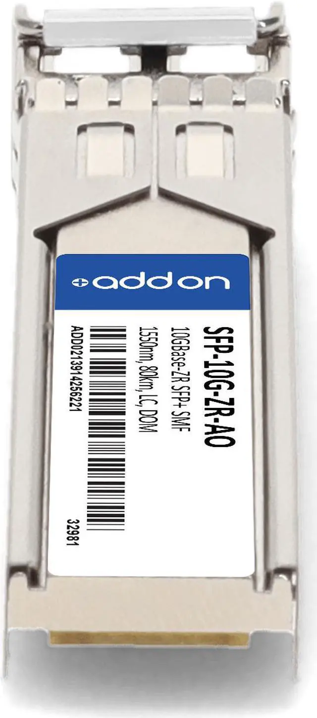 Alt view image 4 of 8 - Cisco® SFP-10G-ZR Compatible TAA 10GBase-ZR SFP+ Transceiver (SMF, 1550nm, 80km, LC, DOM)