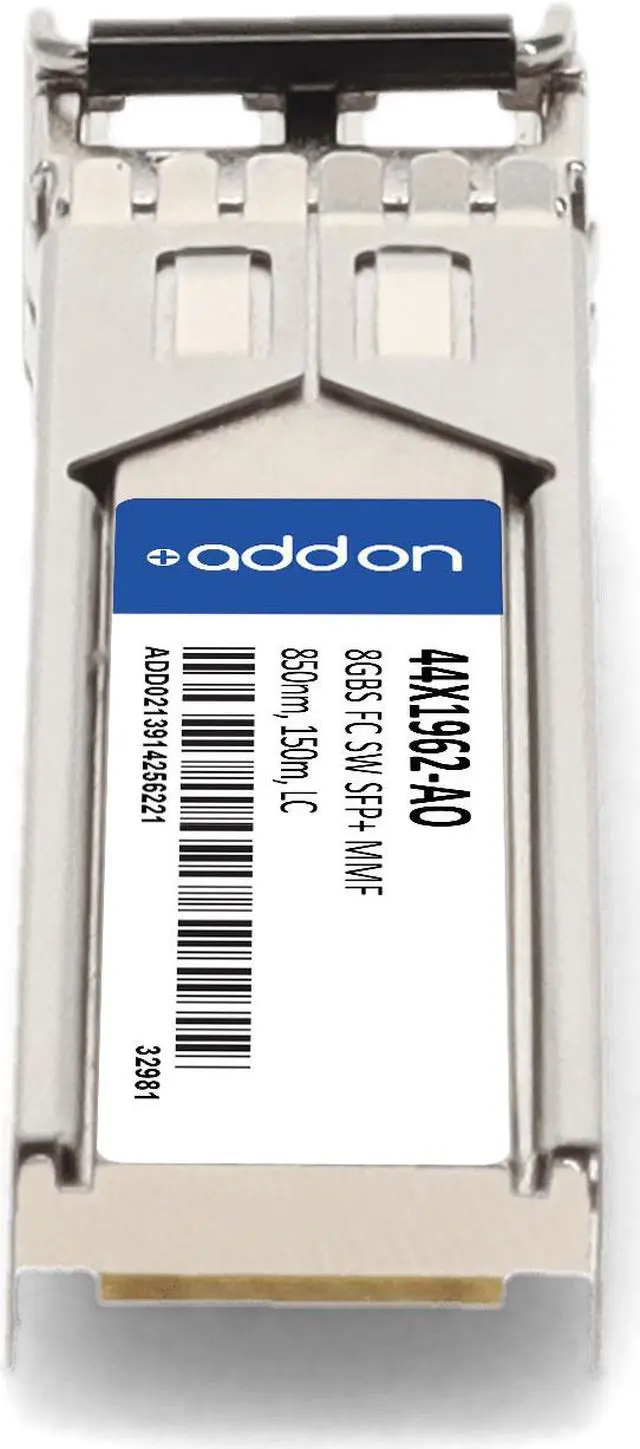Alt view image 4 of 8 - Brocade® 44X1962 Compatible TAA Compliant 8GBase-SW Fibre Channel SFP+ Transceiver (MMF, 850nm, 150m, LC)