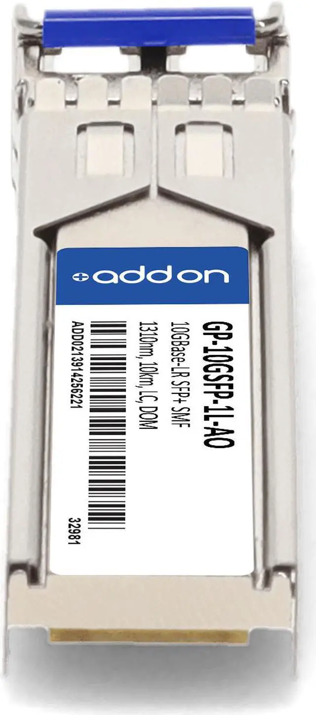 Alt view image 4 of 8 - Dell Force10® GP-10GSFP-1L Compatible TAA 10GBase-LR SFP+ Transceiver (SMF, 1310nm, 10km, LC, DOM)
