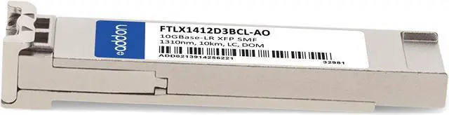 Alt view image 2 of 8 - Finisar® FTLX1412D3BCL Compatible TAA 10GBase-LR XFP Transceiver Low Power (SMF, 1310nm, 10km, LC, DOM)