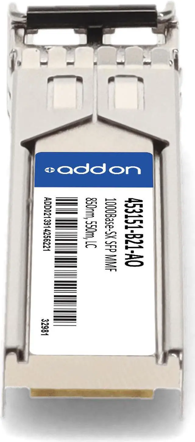 Alt view image 4 of 8 - HP® 453151-B21 Compatible TAA 1000Base-SX SFP Transceiver (MMF, 850nm, 550m, LC, DOM)