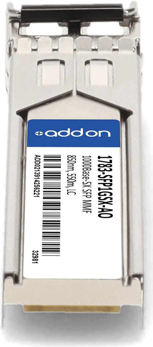 Alt view image 4 of 8 - Allen-Bradley® 1783-SFP1GSX Compatible TAA 1000Base-SX SFP Transceiver (MMF, 850nm, 550m, LC, DOM)