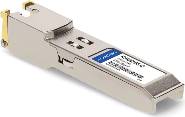 Alt view image 3 of 8 - Finisar® FCLF8522P2BTL Compatible TAA 10/100/1000Base-TX SFP Transceiver (Copper, 100m, RJ-45)