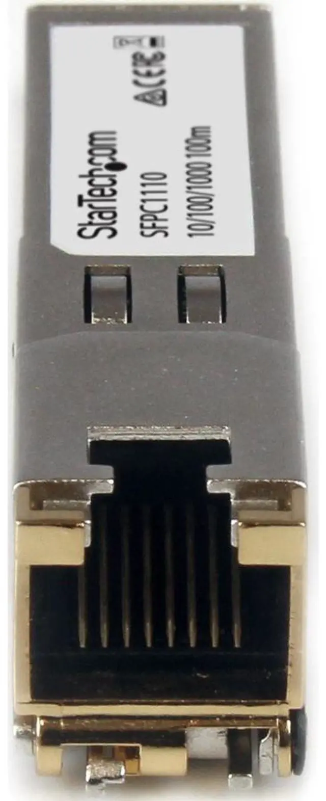 Alt view image 3 of 5 - StarTech.com Cisco SFP-GE-T Compatible SFP Module - 1000BASE-T - 10/100/1000 Mbps SFP to RJ45 Cat6/Cat5e Transceiver - 100m
