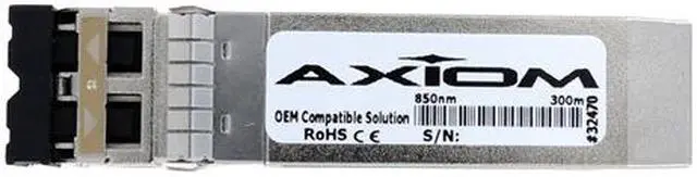 Alt view image 2 of 4 - Axiom SFP+ Transceiver Modules are certified 100% compliant in all OEM applications. They are pre-configured with an application specific code to meet the requirement set forth by the router and switch OEMs. Axiom compatible transceivers pe