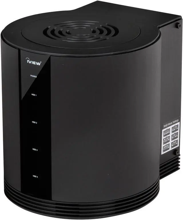 Main image of IVIEW HFR2-SU3 RAID 0/1/3/5/10, JBOD, CLONE, Normal 4 3.5" Drive Bays USB 3.0 / eSATA 4-Bay HDD RAID Enclosure