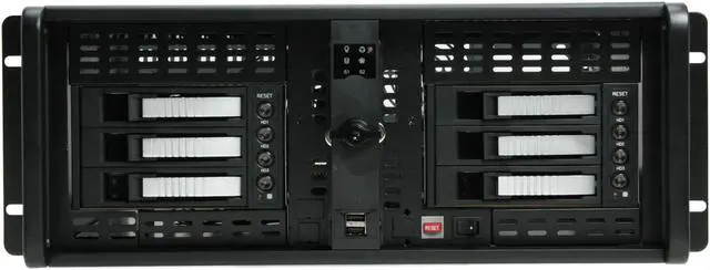 Alt view image 3 of 12 - iStarUSA D-406-B6SA-SILVER-ND Steel 4U Rackmount Server Case 6xSATA Hot-Swap 20"depth Only 2 External 5.25" Drive Bays