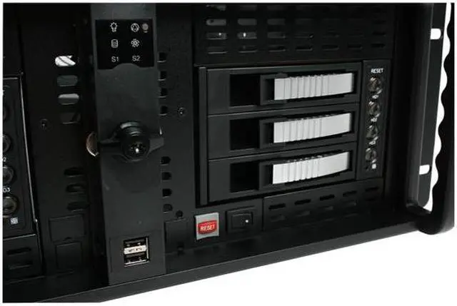 Alt view image 6 of 12 - iStarUSA D-406-B6SA-SILVER-ND Steel 4U Rackmount Server Case 6xSATA Hot-Swap 20"depth Only 2 External 5.25" Drive Bays