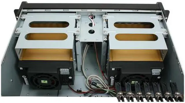 Alt view image 10 of 12 - iStarUSA D-406-B6SA-SILVER-ND Steel 4U Rackmount Server Case 6xSATA Hot-Swap 20"depth Only 2 External 5.25" Drive Bays