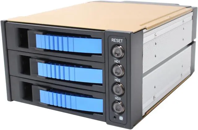 Main image of iStarUSA BPU-230-SA- BLUE 2x5.25" to 3x3.5" SATA2.0 Hot-Swap Backplane Raid Cage - OEM