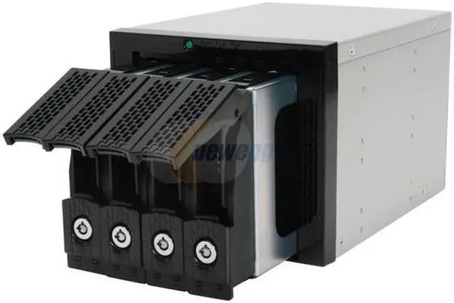 Alt view image 3 of 7 - RAIDAGE jAge34R40MS 4 3.5" Drive Bays AS/SATA (1 Int. mini SAS connector) 4-in-3 internal SAS/SATA Raid Cage with 1 Int. mini SAS connector