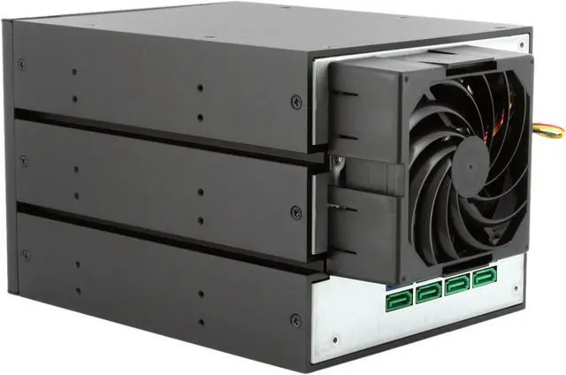 Alt view image 3 of 11 - XClio SS034 4 x 3.5" HDD in 3 x 5.25" Cage