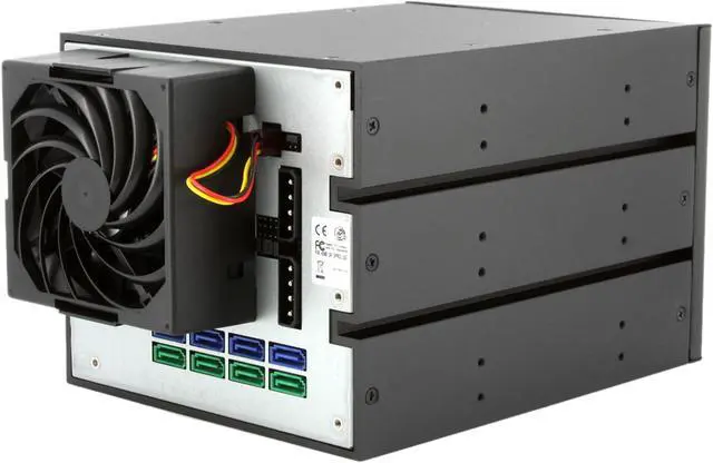 Alt view image 5 of 11 - XClio SS034 4 x 3.5" HDD in 3 x 5.25" Cage