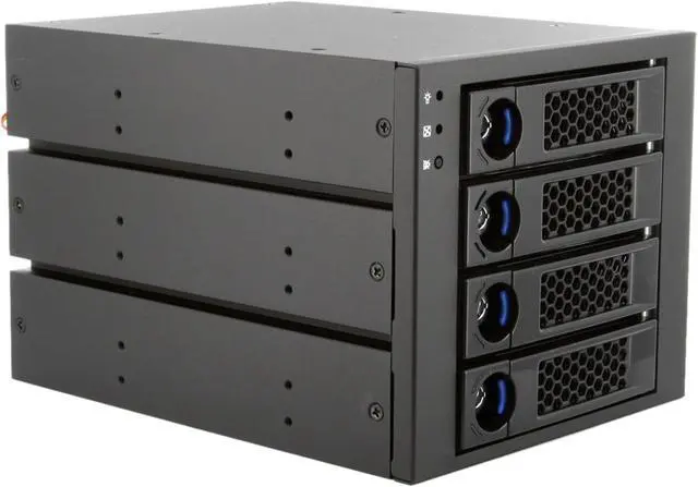 Alt view image 7 of 11 - XClio SS034 4 x 3.5" HDD in 3 x 5.25" Cage
