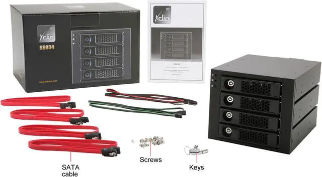 Alt view image 11 of 11 - XClio SS034 4 x 3.5" HDD in 3 x 5.25" Cage