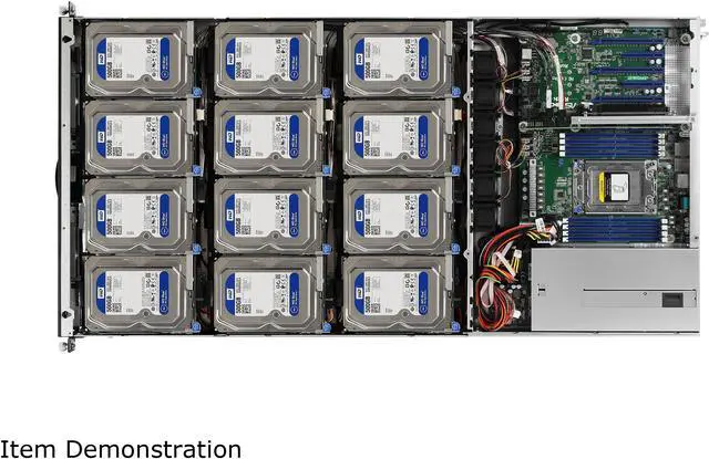 Alt view image 3 of 4 - Asrock Rack 1U12XL-EPYC/2T2E 1U Rackmount Server Barebone AMD SP3 (LGA4094) EPYC 7002/7001 Hot-Swap Bay SATA/SAS & NVME HDD/SSD