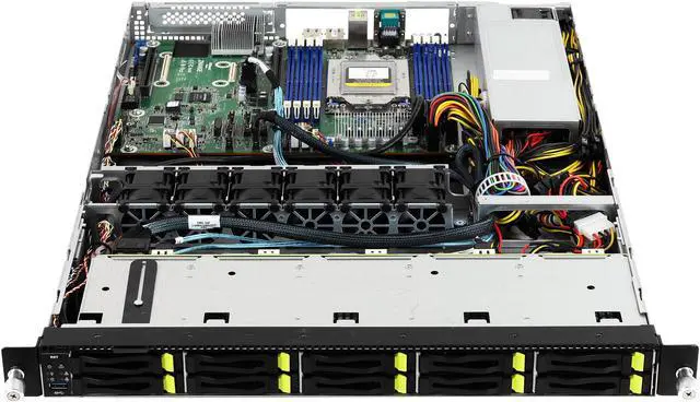 Alt view image 2 of 5 - Asrock Rack 1U10E-ROME/2T 1U Rackmount Server Barebone Singal Socket SP3 (LGA4094) AMD EPYC 7002 series NVME Storage