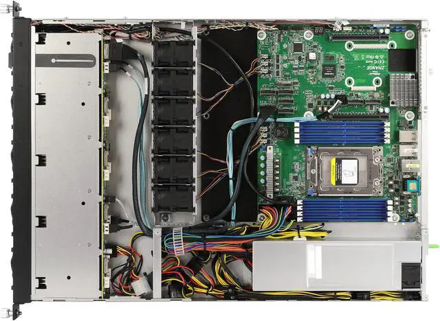 Alt view image 4 of 5 - Asrock Rack 1U10E-ROME/2T 1U Rackmount Server Barebone Singal Socket SP3 (LGA4094) AMD EPYC 7002 series NVME Storage