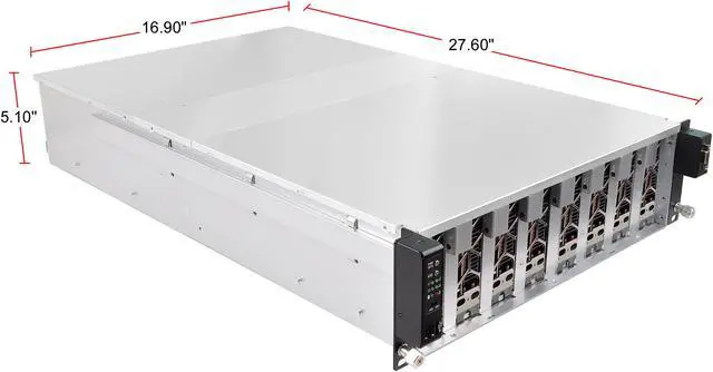 Alt view image 3 of 6 - Asrock Rack 3U8G+ 3U Rackmount Server Barebone Dual Socket R3 (LGA2011) Intel C612 8GPU