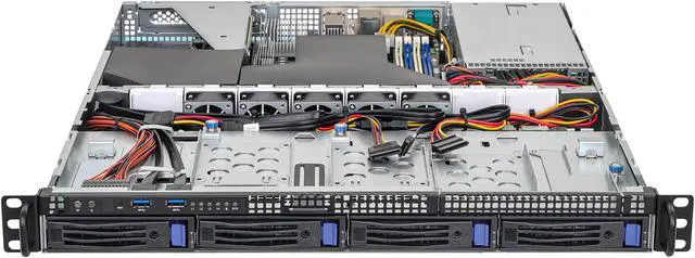 Alt view image 2 of 4 - Asrock Rack 1U4LW-X570/2L2T RPSU 1U Rackmount Server Barebone AMD AM4 Ryzen PGA 1331 X570 4x3.5 HDD 450W Redundant Power Supply Dual 10G