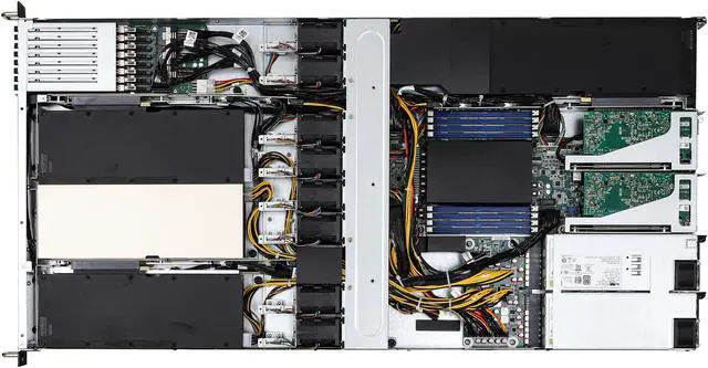 Alt view image 4 of 5 - Asrock Rack 1U4G-ROME 1U Rackmount GPU Barebone AMD SP3 LGA4094 EPYC 7002 series 4 GPU Dual 1 GbE