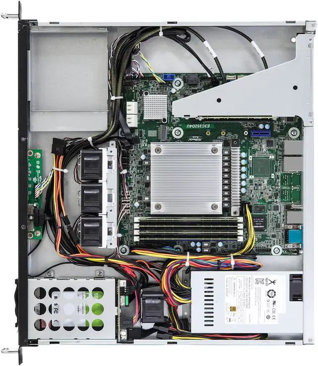Alt view image 4 of 5 - AsRock Rack 1U2E-C252 Server Barebone Intel Xeon E-2300 and 10th Gen Intel Pentium (LGA1200) C252 1U 2 Hot-swap 2.5'' SATA/NVMe