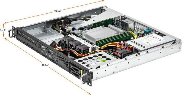 Alt view image 2 of 5 - AsRock Rack 1U2E-C252 Server Barebone Intel Xeon E-2300 and 10th Gen Intel Pentium (LGA1200) C252 1U 2 Hot-swap 2.5'' SATA/NVMe