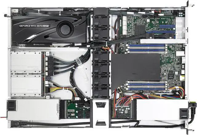 Alt view image 3 of 3 - AsRock Rack 1U1G-WC422/2T GPU Server Barebone Intel Xeon W-2200/2100 (LGA 2066) C422 1U 1 GPU 4 Hot-swap 2.5'' HDD